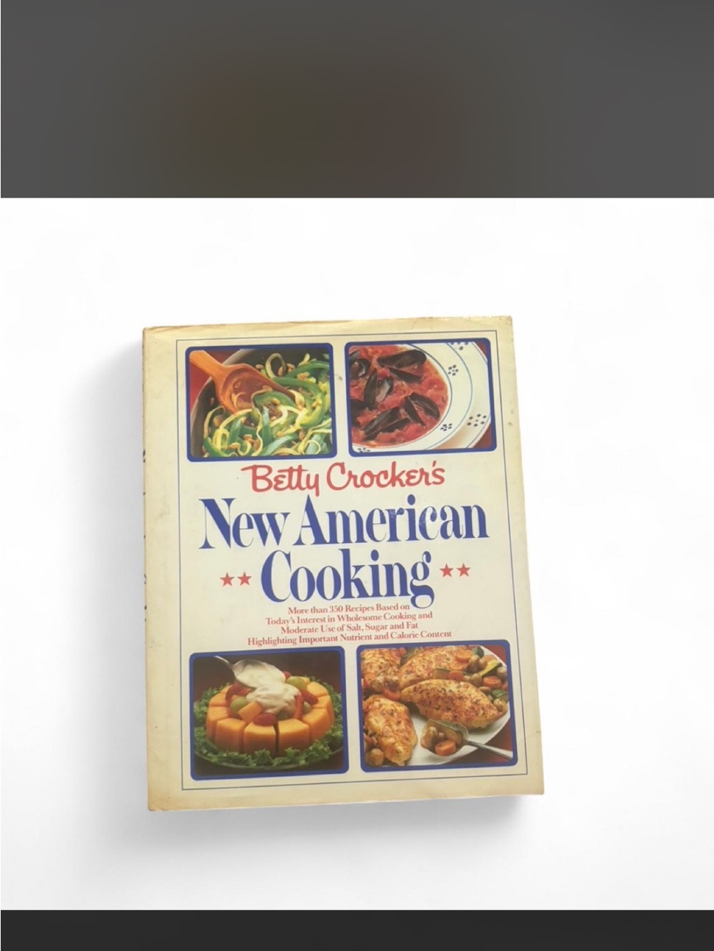 Betty Crocker New American Cooking Cookbook - Cream, Blue, Red